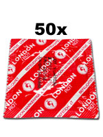 50 Stck London Kondome - Rot mit Erdbeeraroma
