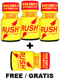 3 x RUSH POPPERS + 1 GRATIS