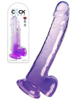 King Cock - 9 inch with Balls Purple