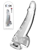King Cock - 7.5 inch with Balls Clear