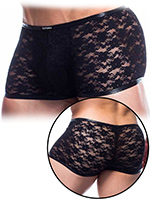 Lace Trunk Boxer Schwarz