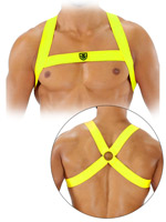 TOF Paris - Fetish Elastic Harness - Neon Yellow