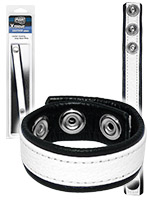 Push Xtreme Leather - Leather Cockring Strap Band White