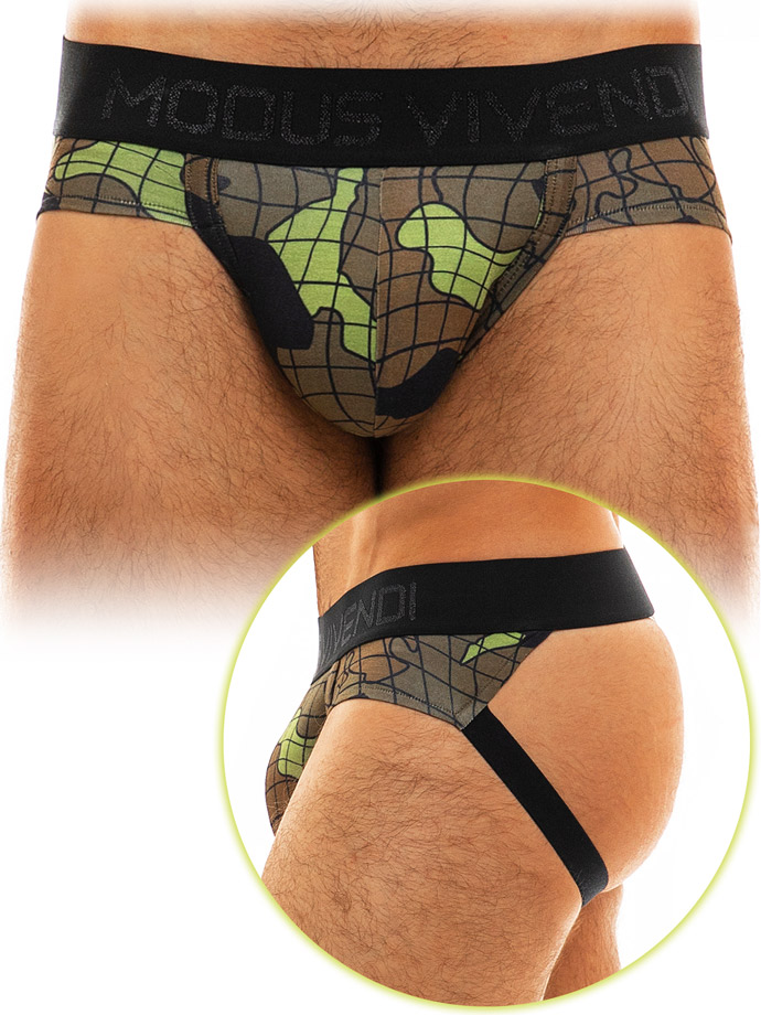 Trapped Camo Jockstrap - Khaki