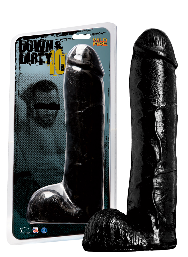 Wildfire Down and Dirty 10 inch Dong - Black