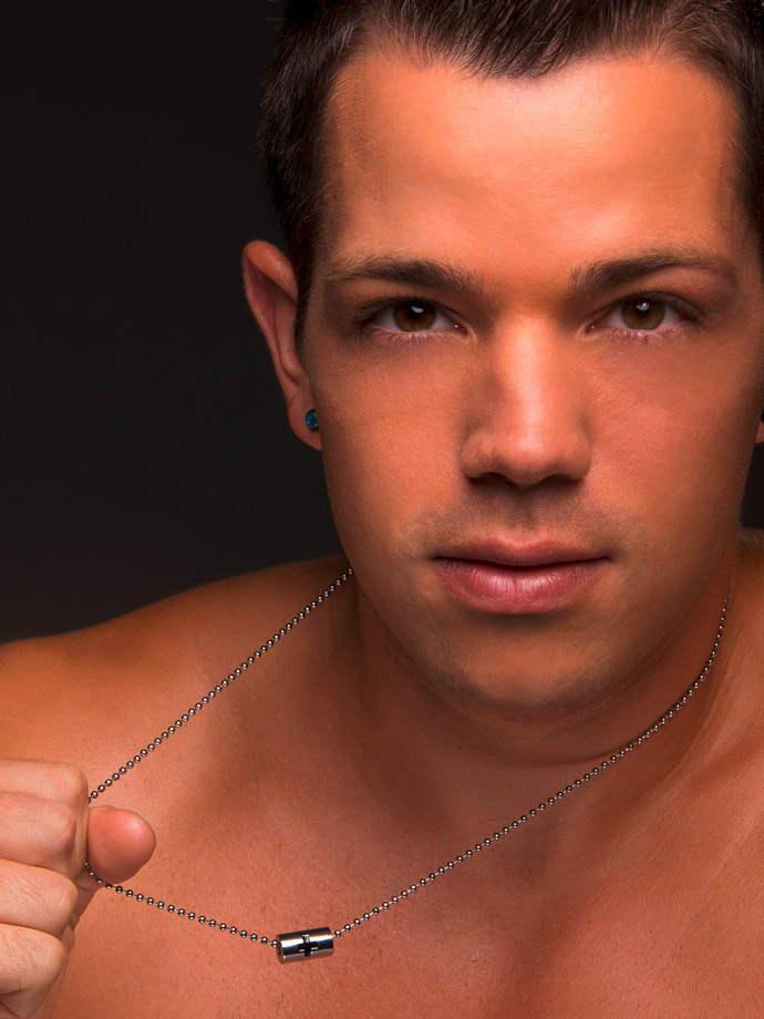 Cross Barrel Designer Necklace - Silber