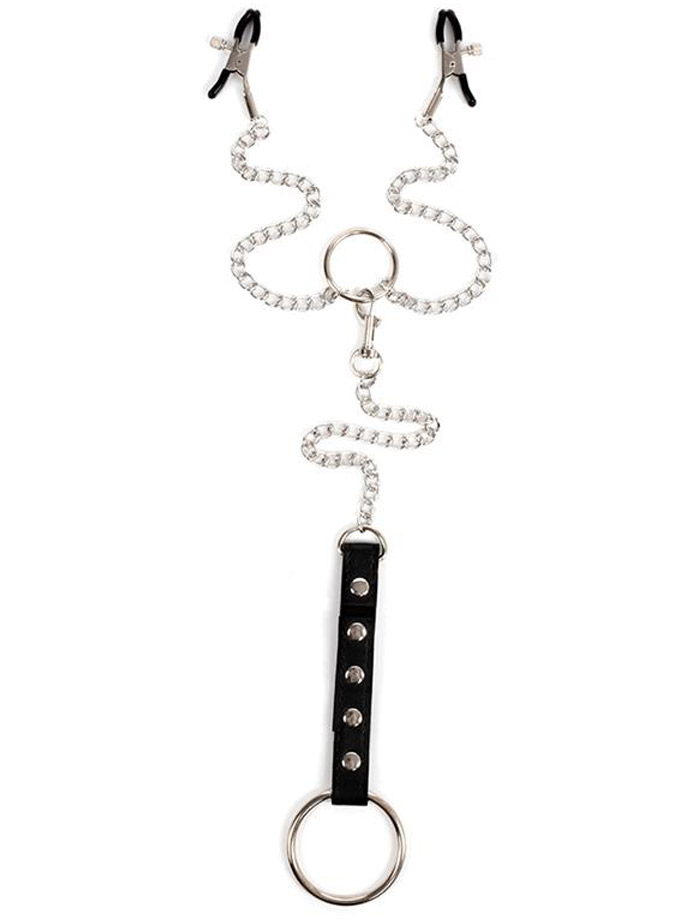 Nipple Clamps with Penis Ring