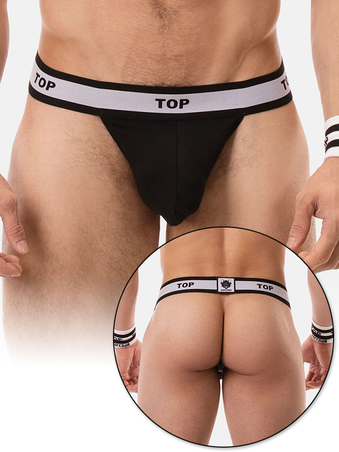 Suspender Top - Schwarz/Weiss