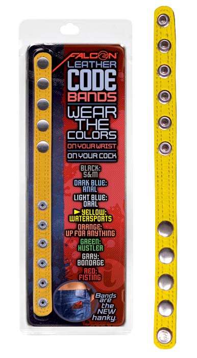 Falcon Leather Code Band - Yellow - Watersports | Poppers-Shop.de
