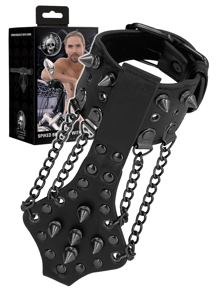Skulls and Bones - Armband mit Spikes und Ketten