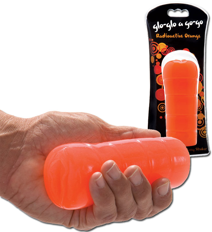 CyberSkin Pussy Stroker Radioactive Orange