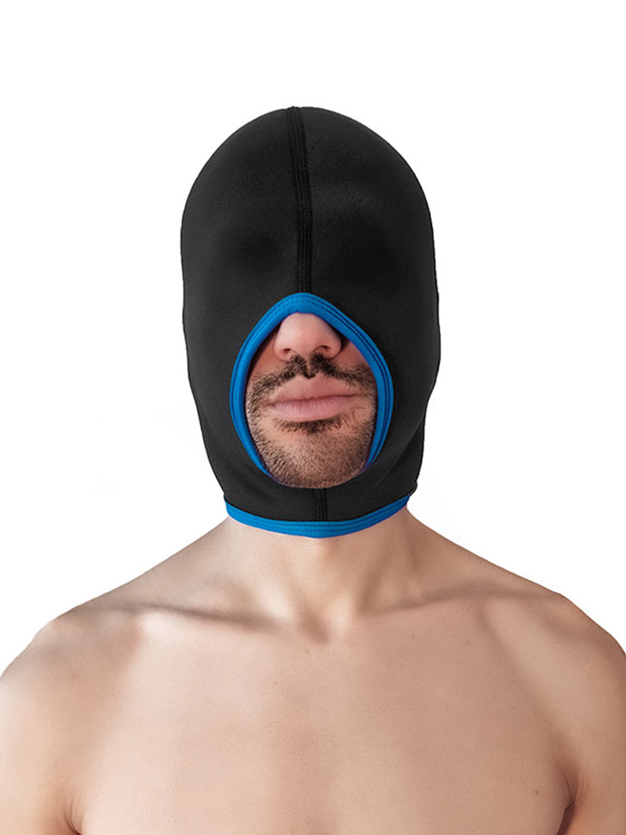 Blind Neoprene Face Fucker Hood - Black/Blue
