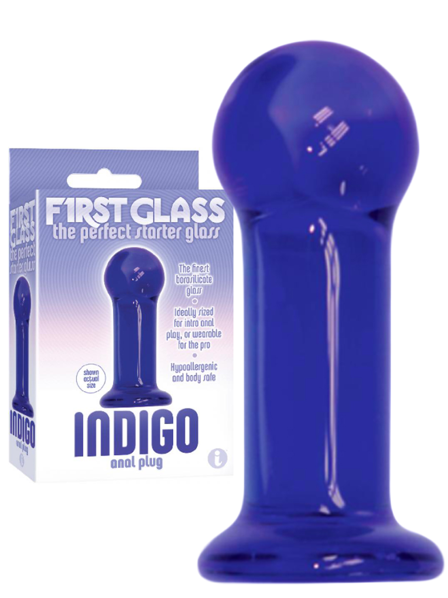First Glass Indigo Anal Plug
