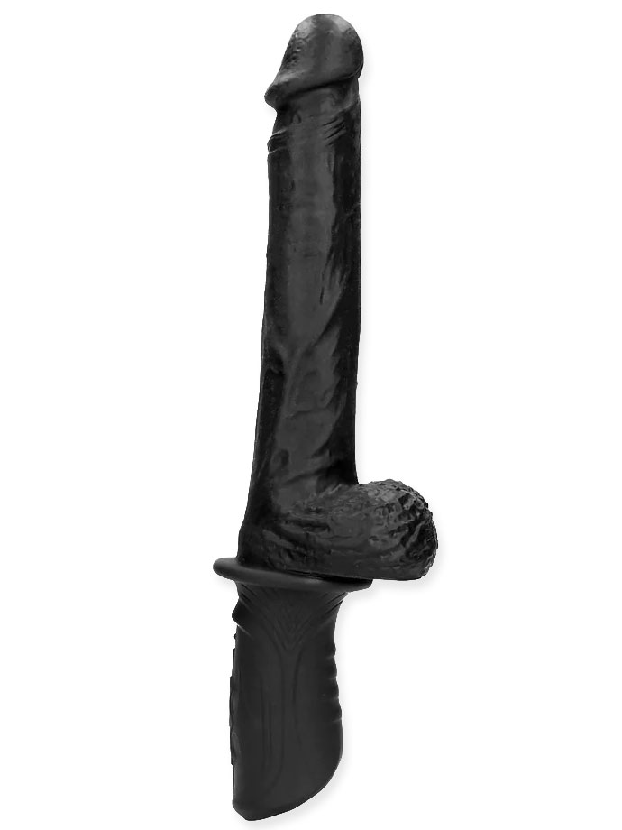 Handheld Liquid Silicone Vibrating and Thrusting Dildo
