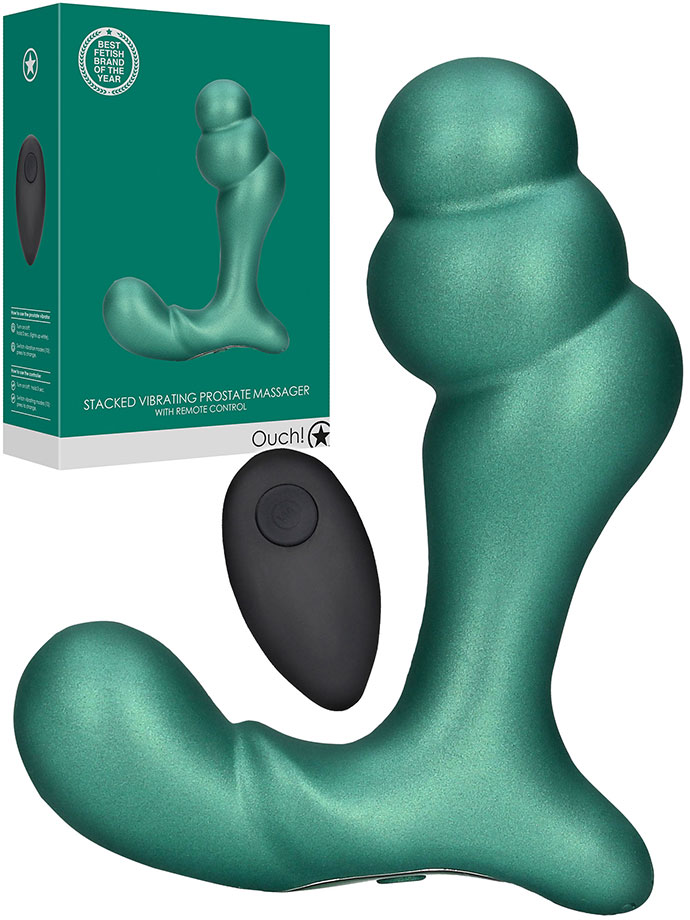 OUCH! Stacked Vibrating Prostate Massager - Green