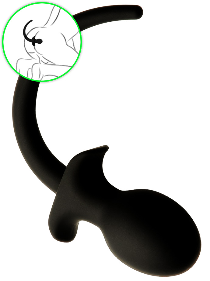 Puppy Tail No 3 - Silikon Analplug - Schwarz