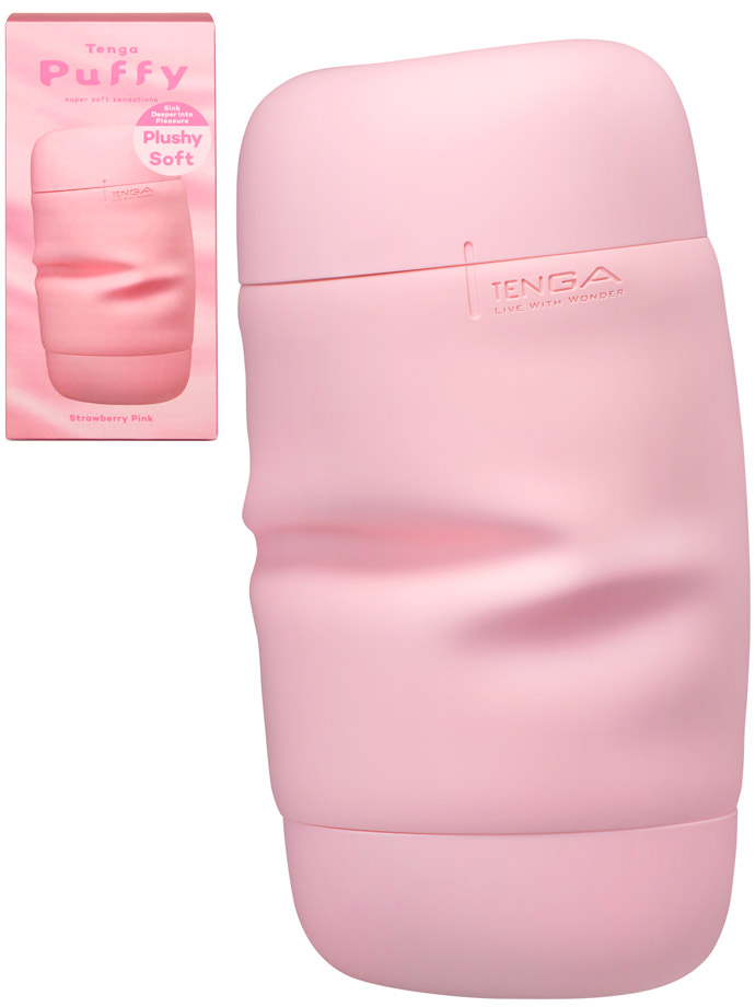 Tenga - Puffy Soft Masturbator Strawberry Pink