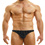 Pied De Poule Low Cut Brief - Schwarz