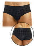 Pied De Poule Classic Brief - Schwarz