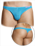 Micro Knit Thong - Blau