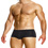 Purled Brazil Cut Boxer - Schwarz