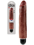 King Cock - 10 inch Vibrating Stiffy Brown