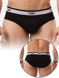Brief Top - Schwarz/Weiss