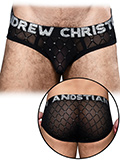 Diamond Mesh Brief Almost Naked - Black