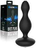Electroshock - E-Stim Vibrating Buttplug - Schwarz