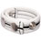 Hard Power Leather Penis Ring adjustable - white