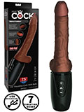 King Cock Plus - 7.5 inch Thrusting Cock with Balls Brown