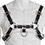 Echtledergeschirr BDSM Top Harness - Schwarz/Wei