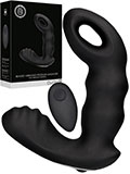 OUCH! Beaded Vibrating Prostate Massager - Black