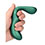 OUCH! Pointed Vibrating Prostate Massager - Grn