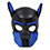 Puppy Play Dog Mask - Black/Blue