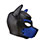 Puppy Play Dog Mask - Black/Blue