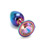 Rainbow Rosebud Plug with Crystal - Medium
