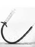 Silikon Dilator mit Lchern und Spritze